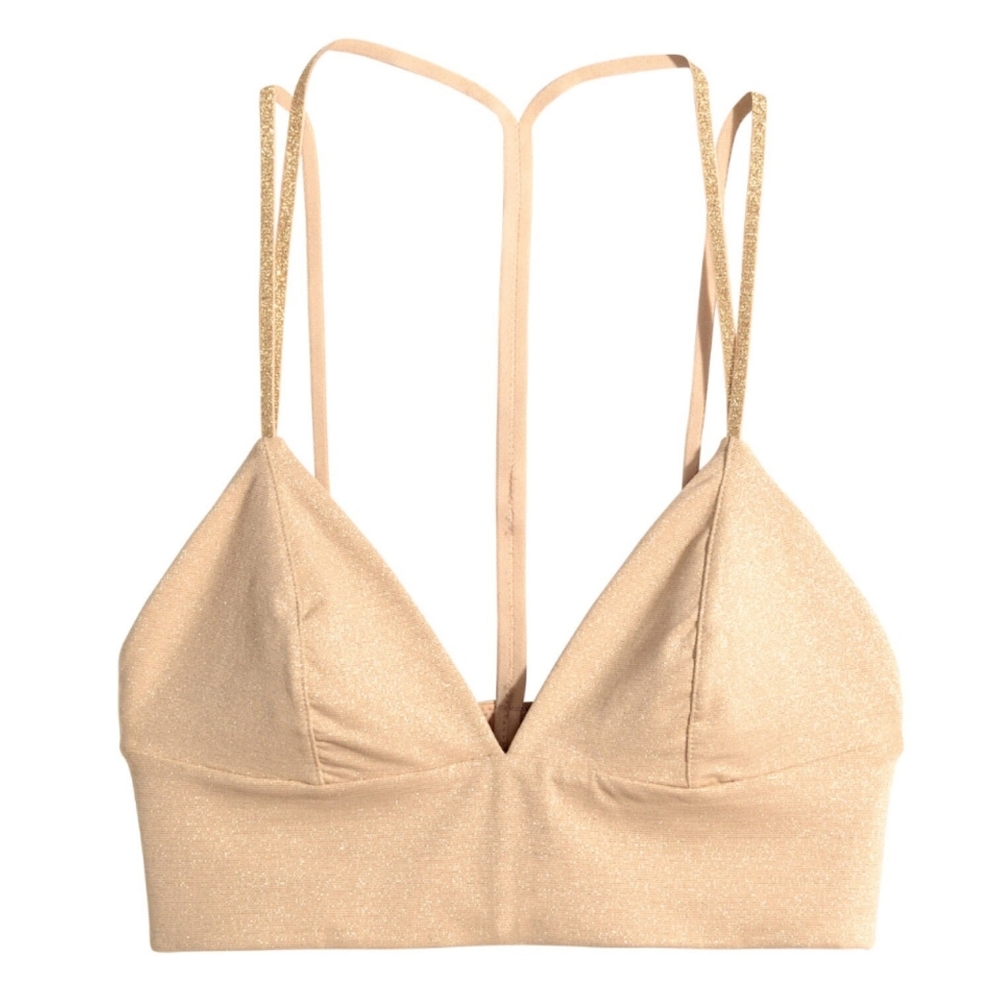 H&M STUDIO COLLECTION Glittery Soft Cup Bustier Size 6